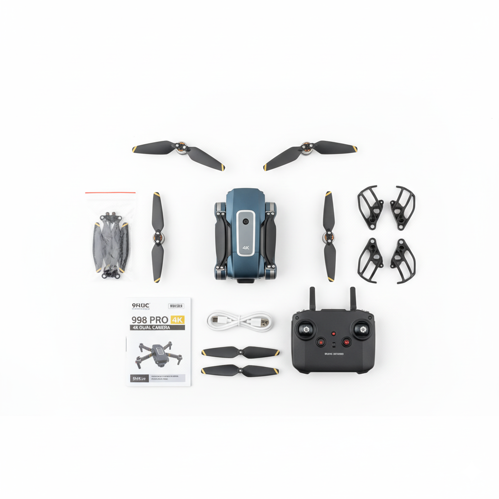 Drone 4K SKYHE 998 Pro – Dual Cámara, Wifi Inalámbrico y Diseño Plegable