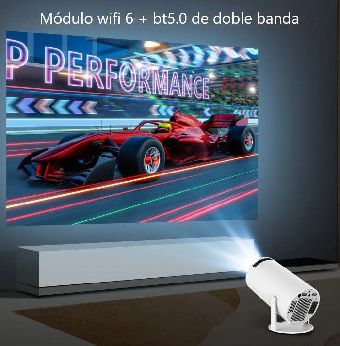 Proyector 4K portátil para cine en casa al aire libre