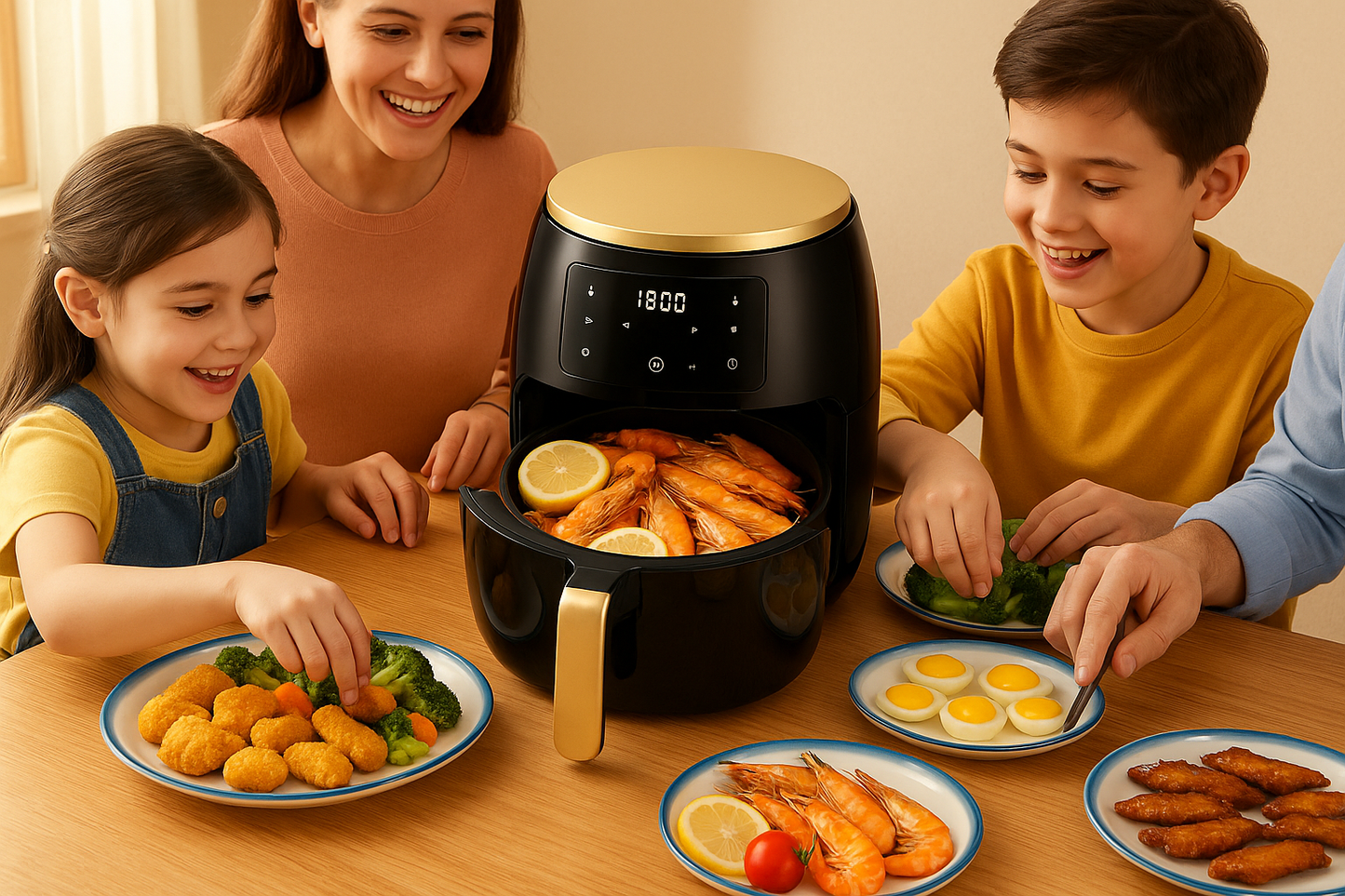 Freidora de Aire Digital 6 Litros - Cocina Saludable, Rápida y sin Aceite