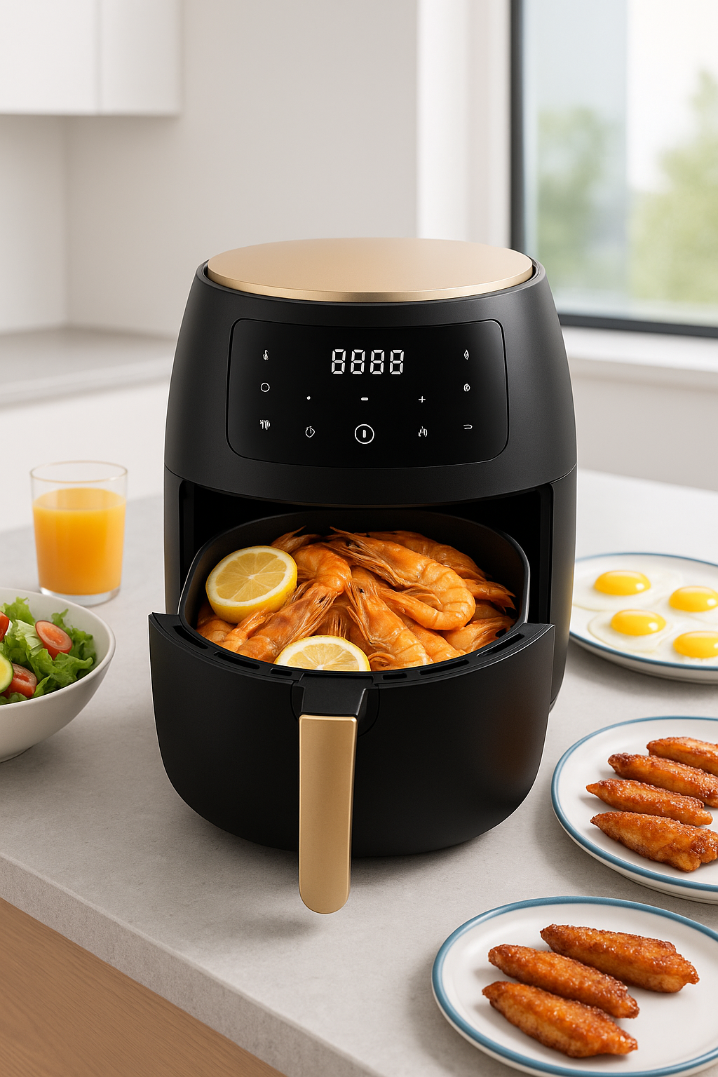 Freidora de Aire Digital 6 Litros - Cocina Saludable, Rápida y sin Aceite