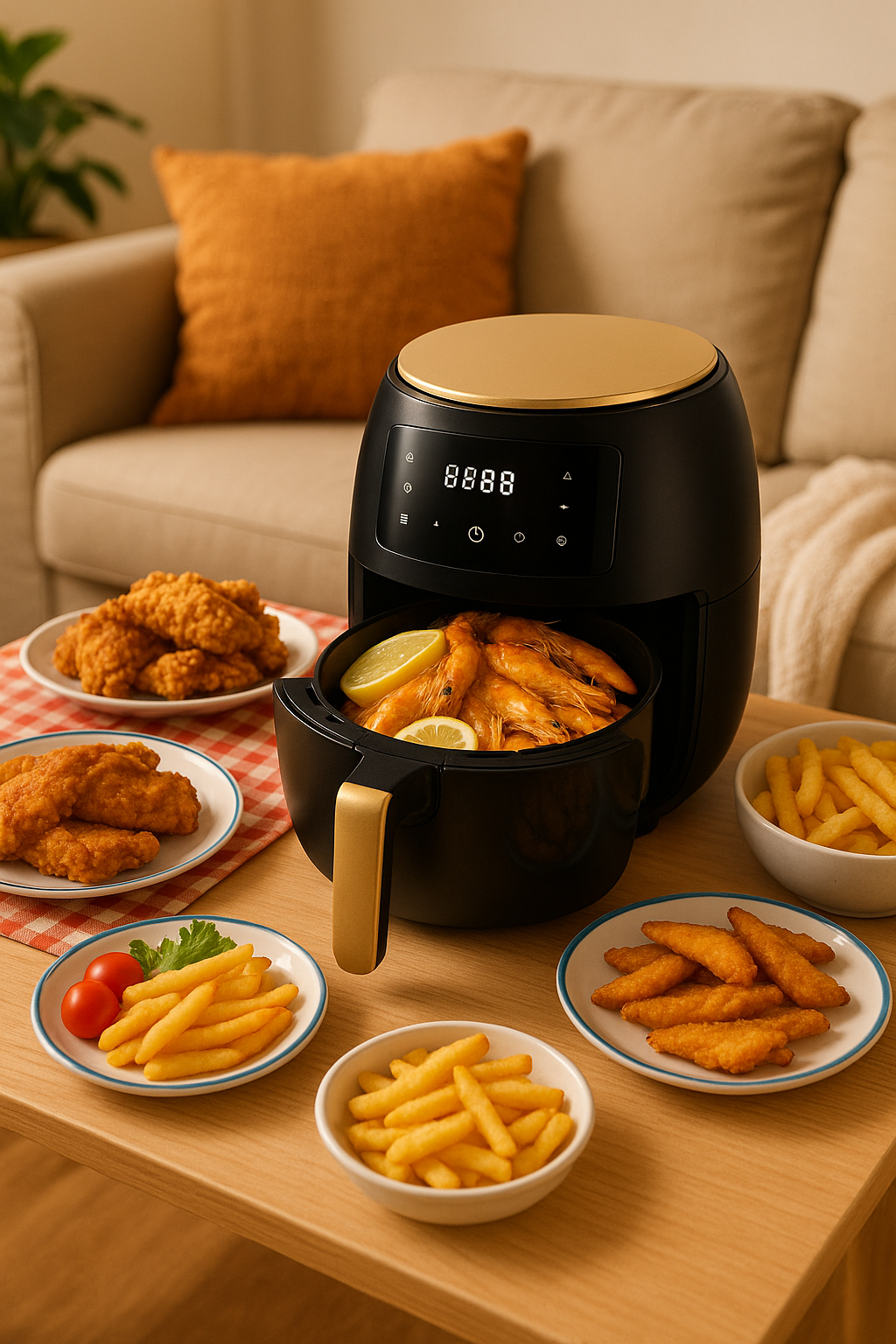 Freidora de Aire Digital 6 Litros - Cocina Saludable, Rápida y sin Aceite