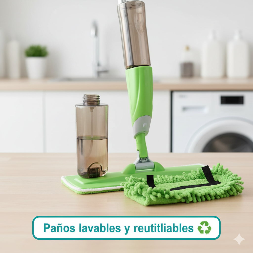 Mopa Spray con Tanque Reutilizable – Limpieza Rápida y Sin Esfuerzo