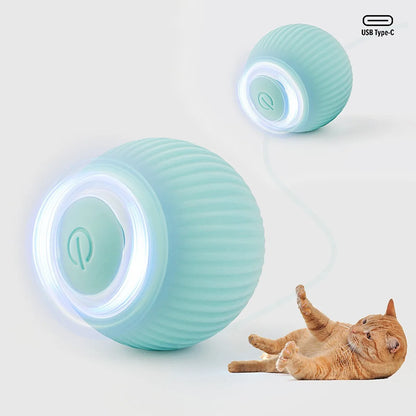 Bola rodante automática para gatos recargable