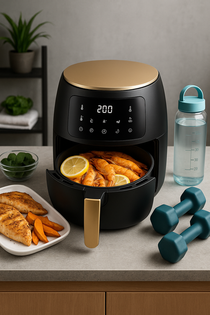 Freidora de Aire Digital 6 Litros - Cocina Saludable, Rápida y sin Aceite